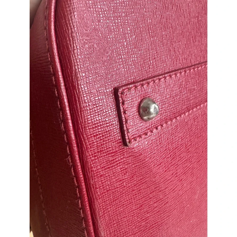 Pulicati‎ Genuine Leather Satchel Red Structured Handbag Made in Italy